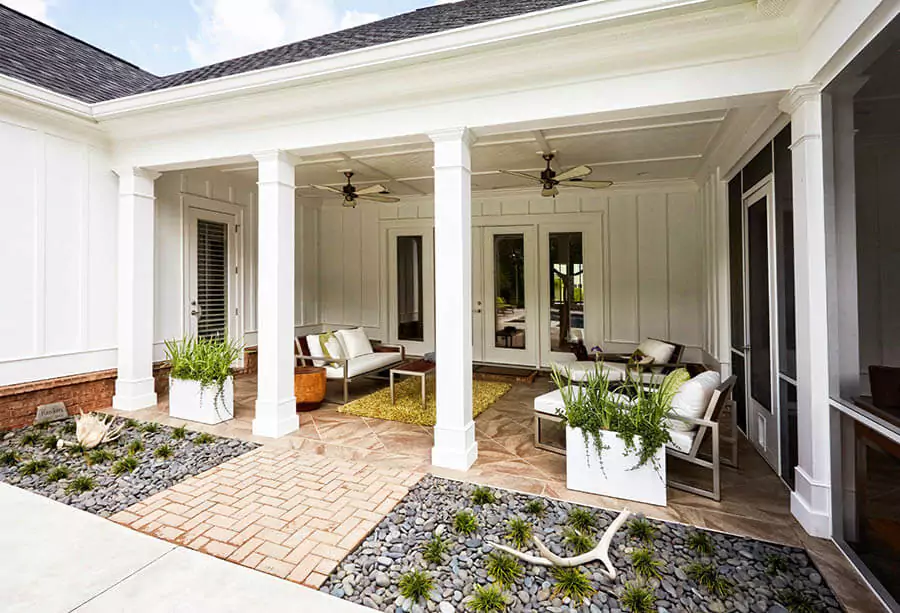 outdoor covered patio or pavilion