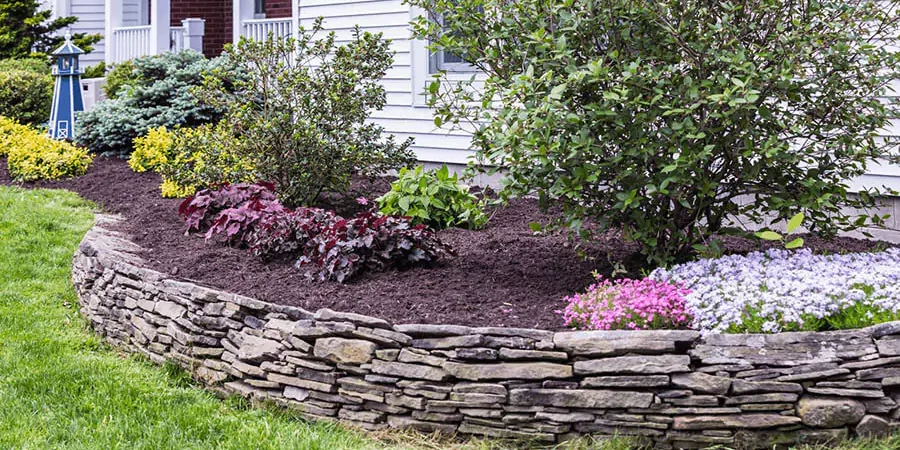 Landscape Border Stones in a garden in Allen area house